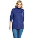 Plus Size Women's Perfect Long-Sleeve Turtleneck Tee by Woman Within in Ultra Blue (Size 5X) Shirt