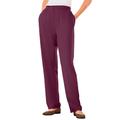 Plus Size Women's 7-Day Knit Straight Leg Pant by Woman Within in Deep Claret (Size 5X)