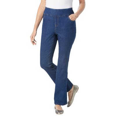 Plus Size Women's Flex-Fit Pull-On Bootcut Denim Jean by Woman Within in Medium Stonewash (Size 14 W)