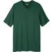 Men's Big & Tall Shrink-Less™ Lightweight Longer-Length V-neck T-shirt by KingSize in Hunter (Size 9XL)