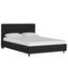 Twill Upholstered Platform Bed by Skyline Furniture in Twill Black (Size CALKNG)