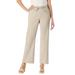 Plus Size Women's Drawstring Denim Wide-Leg Pant by Woman Within in Natural Khaki (Size 18 WP) Pants