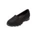 Wide Width Women's The Pax Flat by Comfortview in Black (Size 10 W)