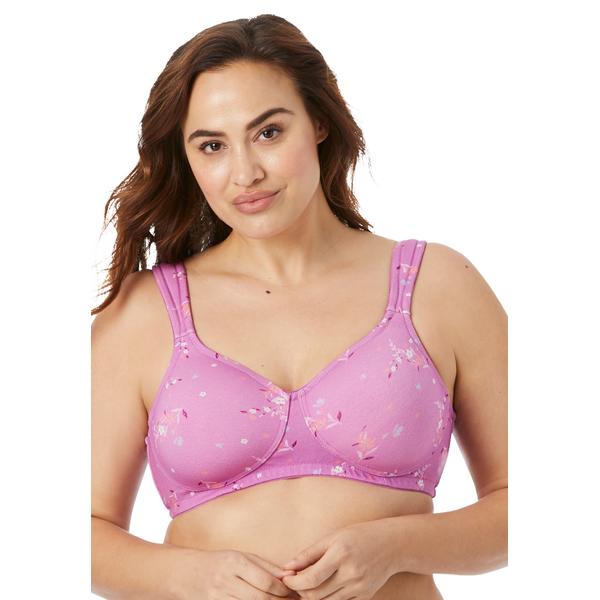 plus-size-womens-cotton-wireless-t-shirt-bra-by-comfort-choice-in-pretty-orchid-spray--size-38-ddd-/