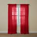 BH Studio Sheer Voile Rod-Pocket Panel Pair by BH Studio in Ruby (Size 120"W 108"L) Window Curtains