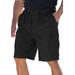 Men's Big & Tall Boulder Creek® Renegade 9" Full Elastic Waist Cargo Shorts by Boulder Creek in Black (Size 9XL)