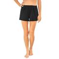 Plus Size Women's Wide-Band Swim Short by Swim 365 in Black (Size 22) Swimsuit Bottoms