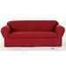 Twill 2-Pc. Slipcover by Classic Slip Covers, Inc. by Classic Slipcovers in Red (Size CHAIR)