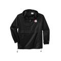 Men's Big & Tall Champion® Hooded Lightweight Anorak Jacket' by Champion in Black (Size XLT)