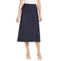 Plus Size Women's Flex-Fit Pull-On Denim Skirt by Woman Within in Indigo (Size 24 W)