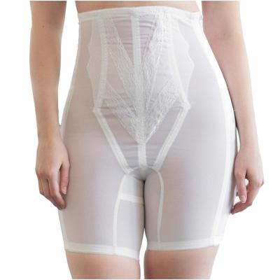 Plus Size Women's Extra Firm Shaping High Waist Thigh Shaper with Side Zipper by Rago in White (Size S)