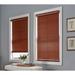 Wide Width 2" Faux Wood Cordless Blinds by BrylaneHome in Mahogany (Size 33" W 64" L) Window Privacy Shades Adjustable Slats