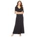 Plus Size Women's Button Front Maxi Dress by Roaman's in Black (Size 34/36)