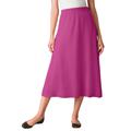 Plus Size Women's 7-Day Knit A-Line Skirt by Woman Within in Raspberry (Size 6X)