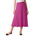 Plus Size Women's 7-Day Knit A-Line Skirt by Woman Within in Raspberry (Size 6X)