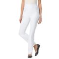 Plus Size Women's Flex-Fit Pull-On Straight-Leg Jean by Woman Within in White (Size 38 T) Jeans