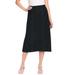 Plus Size Women's Flex-Fit Pull-On Denim Skirt by Woman Within in Black (Size 18 W)