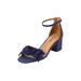 Wide Width Women's The Ona Sandal by Comfortview in Navy Dot (Size 7 1/2 W)