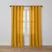 Wide Width Poly Cotton Canvas Grommet Panel by BrylaneHome in Ochre (Size 48" W 84" L) Window Curtain Drape