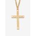 Men's Big & Tall Gold Filled Lord's Prayer Cross Pendant with 24" Chain by PalmBeach Jewelry in Gold