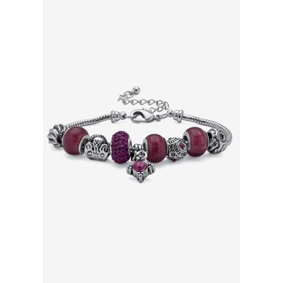Women's Bali Style Red Crystal Charm 8
