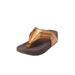 Wide Width Women's The Sporty Thong Sandal by Comfortview in Bronze (Size 7 W)