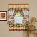 Wide Width Black Eyed Susan Cottage Window Curtain Set by Achim Home Décor in Spice (Size 57" W 24" L)