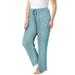 Plus Size Women's Supersoft Lounge Pant by Dreams & Co. in Deep Teal Marled (Size 14/16) Pajama Bottoms