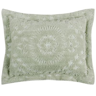 Rio Collection Tufted Chenille Sham by Better Trends in Sage (Size KING)