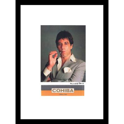 Cohiba Al Pacino 14x18 Framed Print by Venice Beach Collections Inc in Grey Orange