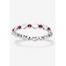 Women's Simulated Birthstone Heart Eternity Ring by PalmBeach Jewelry in July (Size 5)