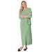 Plus Size Women's Lettuce Trim Knit Jacket Dress by Woman Within in Sage (Size 42/44)