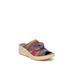 Women's Smile Sandals by BZees in Raspberry Mimosa Stripe (Size 10 M)