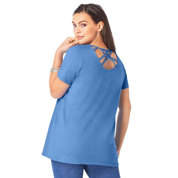 plus-size-womens-strappy-back-ultimate-tee-by-roamans-in-horizon-blue--size-14-16-/
