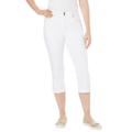 Plus Size Women's Secret Solutions™ Tummy Smoothing Capri Jean by Woman Within in White (Size 16 W)