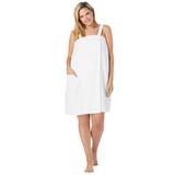 Plus Size Women's Dreams & Co.® Terry Towel Wrap by Dreams & Co. in White (Size 22/24) Robe