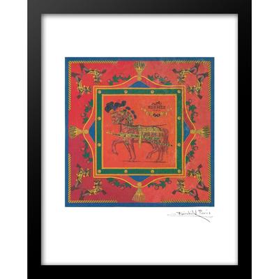 Hermes Scarf 14x18 Framed Print by Venice Beach Collections Inc in Orange