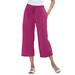 Plus Size Women's Sport Knit Capri Pant by Woman Within in Raspberry (Size 6X)