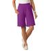 Plus Size Women's Jersey Knit Short by Woman Within in Purple Magenta (Size 4X)