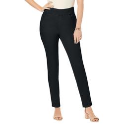 Plus Size Women's Comfort Waist Stretch Denim Skinny Jean by Jessica London in Black (Size 16 W) Pull On Stretch Denim Leggings Jeggings