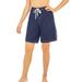 Plus Size Women's Contrast-Trim Long Boardshort by Swim 365 in Navy (Size 18) Swimsuit Bottoms