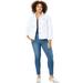 Plus Size Women's Essential Denim Jacket by Roaman's in White (Size 40 W)