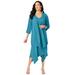 Plus Size Women's Relaxed Jacket Dress Set by Roaman's in Deep Turquoise (Size 38/40)