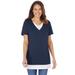 Plus Size Women's Layered-Look Tunic by Woman Within in Navy (Size M)