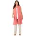 Plus Size Women's Lightweight Linen Vest by Woman Within in Sweet Coral (Size 38/40)