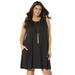 Plus Size Women's Jordan Pocket Cover Up Dress by Swimsuits For All in Black (Size 30/32)