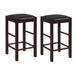 Lancer Backless Counter Stools, Espresso - Set of Two by Linon Home Décor in Espresso