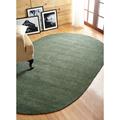 Better Trends Chenille Solid Braid Collection Reversible Indoor Area Utility Rug in Vibrant Colors, by Better Trends in Green (Size 96X120 OVAL)