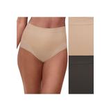 Plus Size Women's Comfort Revolution Firm Control Brief 2-Pack by Bali in Nude Black (Size L)