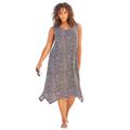 Plus Size Women's Sharktail Beach Cover Up by Swim 365 in Black Mini Leopard (Size 18/20) Dress